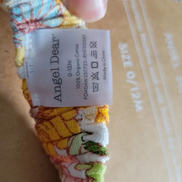 NWT - Angel Dear Sunflower Smocked Ruffle Dress, Leggings, and Headband - 6-12M - Picture 11 of 11